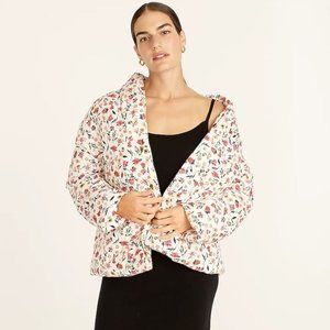NWT J. Crew Alps Puffer Jacket, Size Small, Vintage Floral